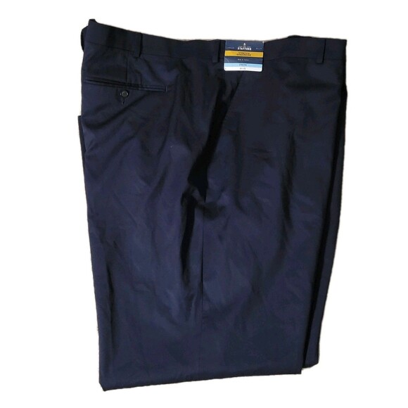 Stafford Other - NWT Stafford Dress Pants Mens 56x32 Navy Blue Stretch Gabardine Wool Blend